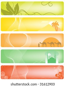Set of 5 banner