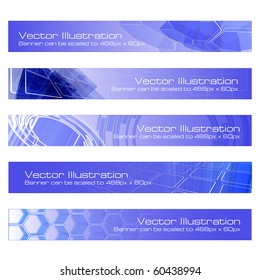 Set of 5 banners which can be sized to the standard of 468px x 60px