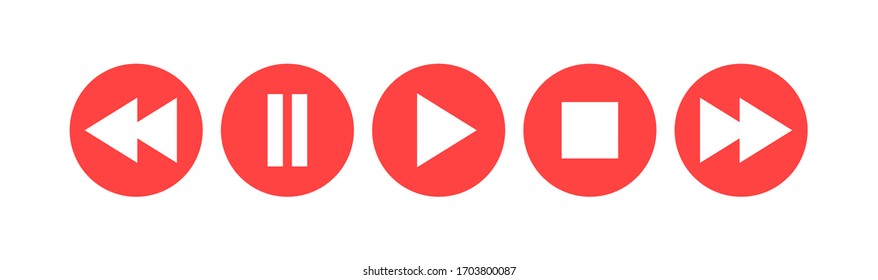 Set of 5 button: play, pause, stop, forward, and backward.