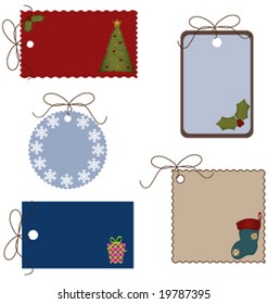 Set of 5 Christmas Gift Tags