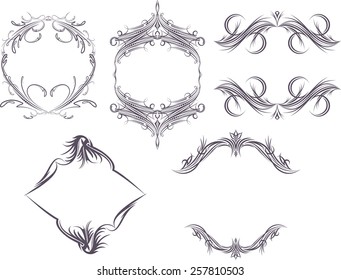 Set of 5 decorative unusual frames. 