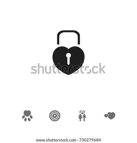 Set Of 5 Editable Amour Icons. Includes Symbols Such As Pounce, Beau, Darling And More. Can Be Used For Web, Mobile, UI And Infographic Design.