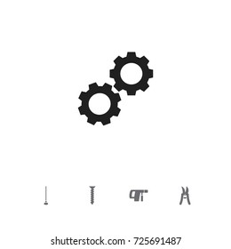Set Of 5 Editable Apparatus Icons. Includes Symbols Such As Screwdriver, Dowel, Equipment And More. Can Be Used For Web, Mobile, UI And Infographic Design.