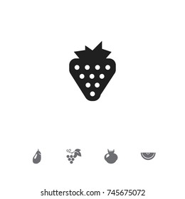 Set Of 5 Editable Berry Icons. Includes Symbols Such As Merlot, Allium, Eggplant And More. Can Be Used For Web, Mobile, UI And Infographic Design.