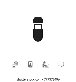 Set of 5 editable bureau icons. Includes symbols such as worker in laptop, world, message bubble and more. Can be used for web, mobile, UI and infographic design.