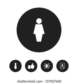 Set Of 5 Editable Business Icons. Includes Symbols Such As Talent, Cv, Cravat And More. Can Be Used For Web, Mobile, UI And Infographic Design.