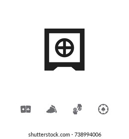 Set Of 5 Editable Business Icons. Includes Symbols Such As Poker Money, Merlot, Card Pair And More. Can Be Used For Web, Mobile, UI And Infographic Design.
