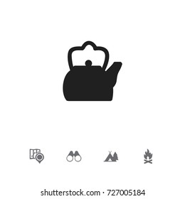 Set Of 5 Editable Camping Icons. Includes Symbols Such As Fever, Trip, Position And More. Can Be Used For Web, Mobile, UI And Infographic Design.