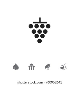 Set Of 5 Editable Dessert Icons. Includes Symbols Such As Banana, Soybean, Champignon And More. Can Be Used For Web, Mobile, UI And Infographic Design.