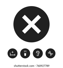 Set Of 5 Editable Health Icons. Includes Symbols Such As Analysis Container, Clinic Room, Genome And More. Can Be Used For Web, Mobile, UI And Infographic Design.