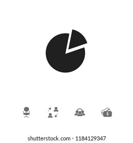 Set of 5 editable job icons. Includes symbols such as pie chart, group, credit card and more. Can be used for web, mobile, UI and infographic design.