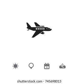 Set Of 5 Editable Journey Icons. Includes Symbols Such As Pin, Plane, Flight Signboard And More. Can Be Used For Web, Mobile, UI And Infographic Design.