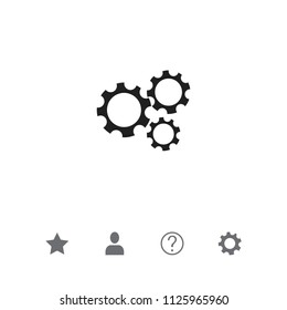 Set of 5 editable network icons. Includes symbols such as question, user, gear and more. Can be used for web, mobile, UI and infographic design.