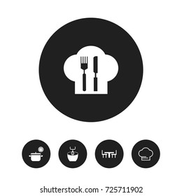 Set 5 Editable Restaurant Icons Includes Stock Vector (Royalty Free ...