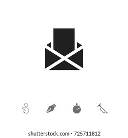 Set Of 5 Editable Science Icons. Includes Symbols Such As Bugle, Skipping Rope, Envelope And More. Can Be Used For Web, Mobile, UI And Infographic Design.