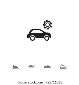Set Of 5 Editable Shipment Icons. Includes Symbols Such As Tractor, Weapon, Travel Pickup And More. Can Be Used For Web, Mobile, UI And Infographic Design.
