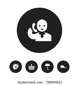 Set Of 5 Editable Shopping Icons. Includes Symbols Such As Best Offer, Supermarket, Bonnet And More. Can Be Used For Web, Mobile, UI And Infographic Design.