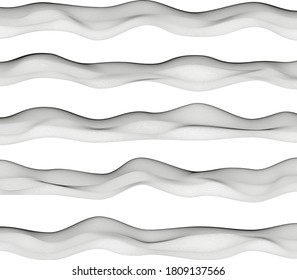 Set of 5 editable smooth mesh contour vector templates for ocean waves, desert surface, mountains, geography terrene, liquid effect. Created using AI CS6.