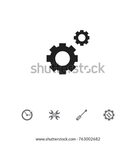 Set Of 5 Editable Toolkit Icons. Includes Symbols Such As Technical Support, Settings, Time And More. Can Be Used For Web, Mobile, UI And Infographic Design.