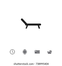 Set Of 5 Editable Travel Icons. Includes Symbols Such As Camera, Sunbathing, Cloudy Day And More. Can Be Used For Web, Mobile, UI And Infographic Design.