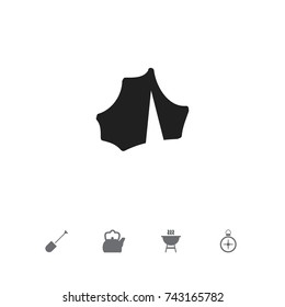 Set Of 5 Editable Trip Icons. Includes Symbols Such As Orientation, Bbq, Spade And More. Can Be Used For Web, Mobile, UI And Infographic Design.
