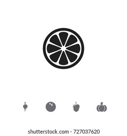 Set Of 5 Editable Vegetable Icons. Includes Symbols Such As Sweet Pepper, Coconut, Radish And More. Can Be Used For Web, Mobile, UI And Infographic Design.
