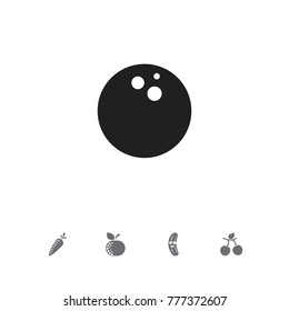 Set of 5 editable vegetable icons. Includes symbols such as cucumber, apricot, citrus and more. Can be used for web, mobile, UI and infographic design.