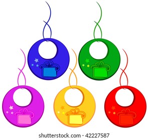 set of 5 gifts tags. beautiful tags.