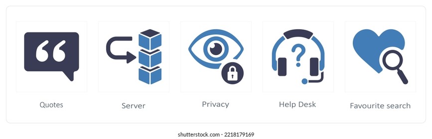 Un conjunto de 5 íconos de mezcla como búsqueda web, rompecabezas