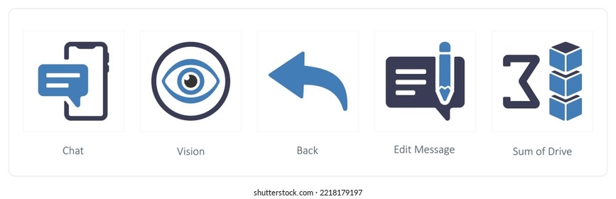 A set of 5 mix icons such as site audit, performance