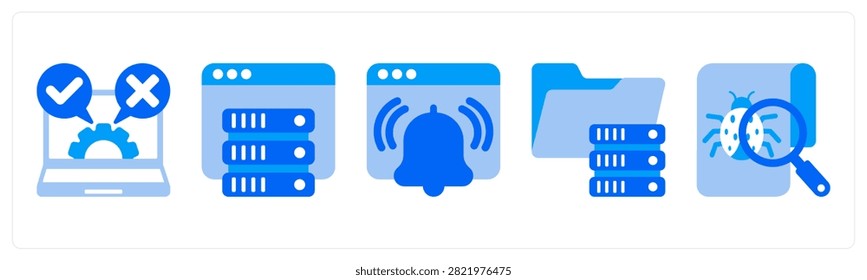 A set of 5 monochrome icons as cloud hosting, target profit, file sharing