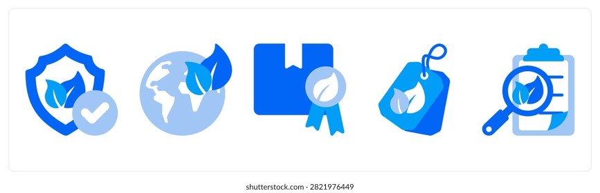 A set of 5 monochrome icons as wind turbine, hydropower, water energy