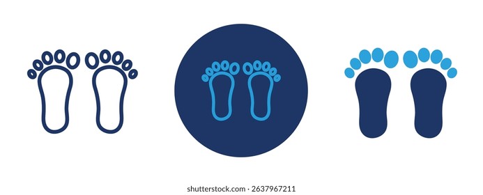 Set of 5 pixel perfect colored Footprint human icon with 1 unexpanded, 1 silhouette, Single human footprint icon representing tracking or walking.