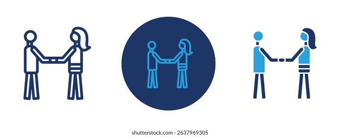 Set of 5 pixel perfect colored Respectfulness icon with 1 unexpanded, 1 silhouette, Two hands together or bow gesture symbolizing respect or politeness.