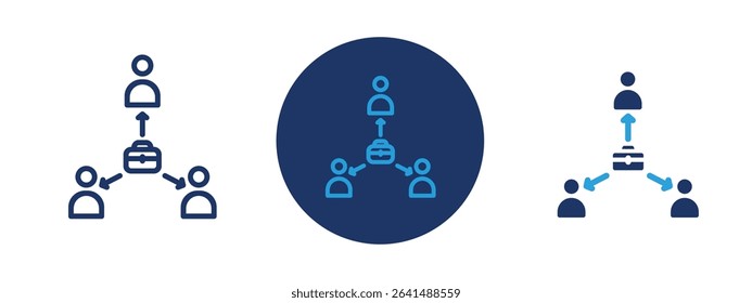 Set of 5 pixel perfect colored Collaboration icon with 1 unexpanded, 1 silhouette, People working together icon to depict teamwork and collaboration.