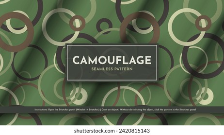 Set 5 Seamless Camouflage Patterns. War Illustration. Traditional Military Texture. Army Background. Vector eps 10