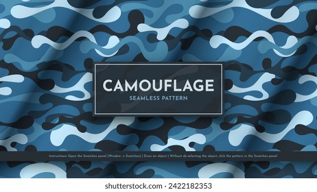 Set 5 Seamless Camouflage Patterns. War Illustration. Traditional Military Texture. Army Background. Vector eps 10
