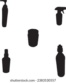 set of 5 silhouette spray and else.