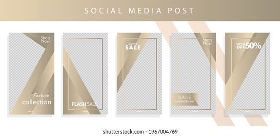 Set 5 of Social Media Instagram Networks Stories Sale Banner Background, Mobile App, Poster, Flyer, Coupon, Gift Card, Smartphone Template Story,Liquid Abstract Modern. editable template eps 10 vector