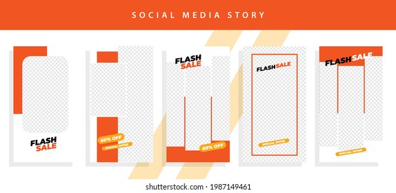 Set 5 of Social Media Instagram Networks Stories Sale Banner Background, Mobile App, Poster, Flyer, Coupon, Gift Card, Smartphone Template Story,Liquid Abstract Modern. editable template eps 10 vector