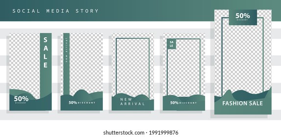 Set 5 of Social Media Instagram Networks Stories Sale Banner Background, Mobile App, Poster, Flyer, Coupon, Gift Card, Smartphone Template Story,Liquid Abstract Modern. editable template eps 10 vector