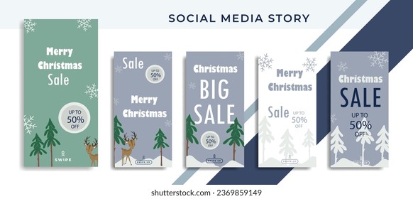 Set 5 of Social Media Networks Stories winter sale Banner Background, Mobile App, Poster, Flyer, Coupon,Smartphone Advertisement  Template Story,Liquid Abstract Modern. editable template eps 10 vector