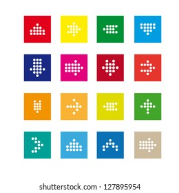 Set #5 of square icons with arrows