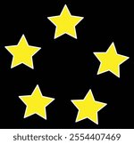 set of 5 star icon vector illustration eps 10.