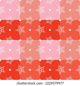 Set 5 Vector seamless snowflake pattern snow repeated background trendy color new year xmas pattern with snow 