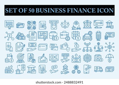 Set of 50 business finance icon