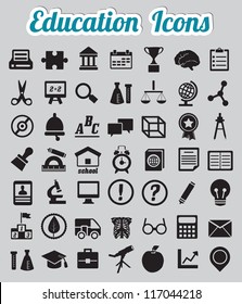 Set of 50 education icons - vector icons