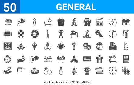 set of 50 general web icons. filled glyph icons such as pair of binoculars,shopping trolley,heart between hands,compass pointing south east,hob,patch crop,watering can with water drops,sledgehammer.