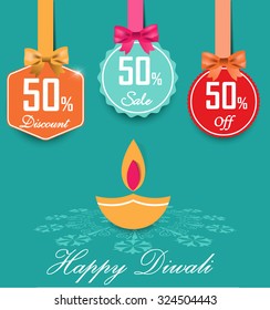 Set of 50% sale and discount flat color labels with bows and ribbons Style Sale Tags Design, 50 off - vector eps10