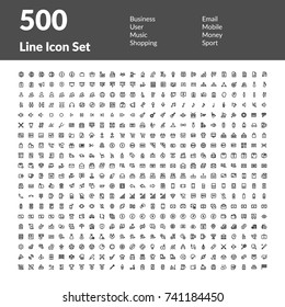 Set of 500 creative icons - Various categories mixed